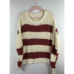 CJLA cream/rust large sweater